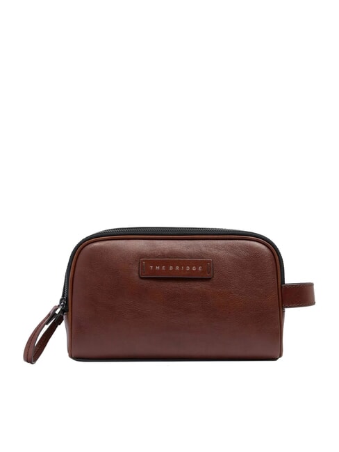 THE BRIDGE FILIPPO Beauty case in pelle Marrone/Rutenio                - Beauty Case