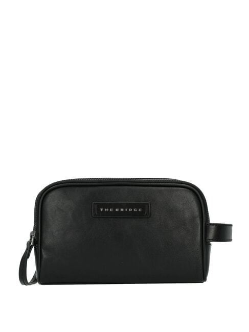 THE BRIDGE FILIPPO Beauty case in pelle nero/rutenio scuro opaco - Beauty Case