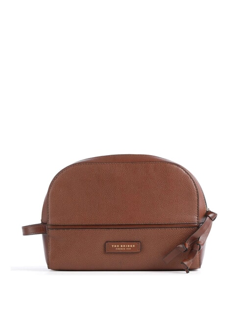 THE BRIDGE DOMITILLA Beauty case in pelle MARRONE - Beauty Case