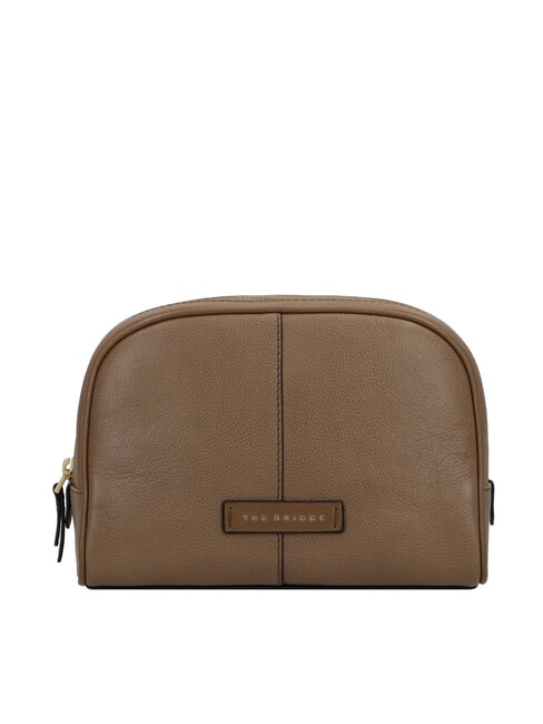 THE BRIDGE ELISABETTA Beauty medio in pelle oyster abb. oro - Beauty Case