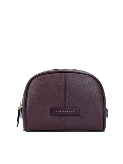 THE BRIDGE ELISABETTA Beauty piccolo in pelle grape abb. oro - Beauty Case