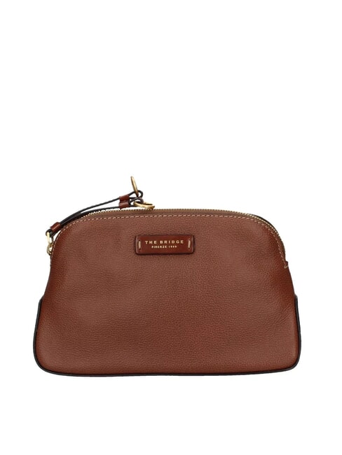 THE BRIDGE CARLOTTA Beauty case in pelle MARRONE - Beauty Case