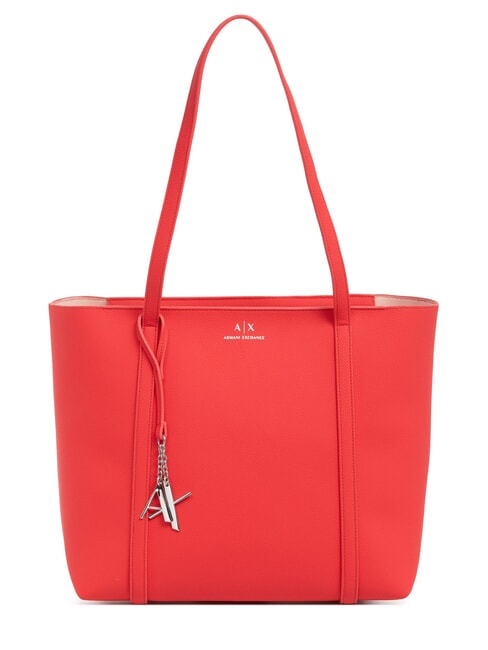 ARMANI EXCHANGE CHARM LOGO Shopping bag con charm grenadine/vegas - Borse Donna