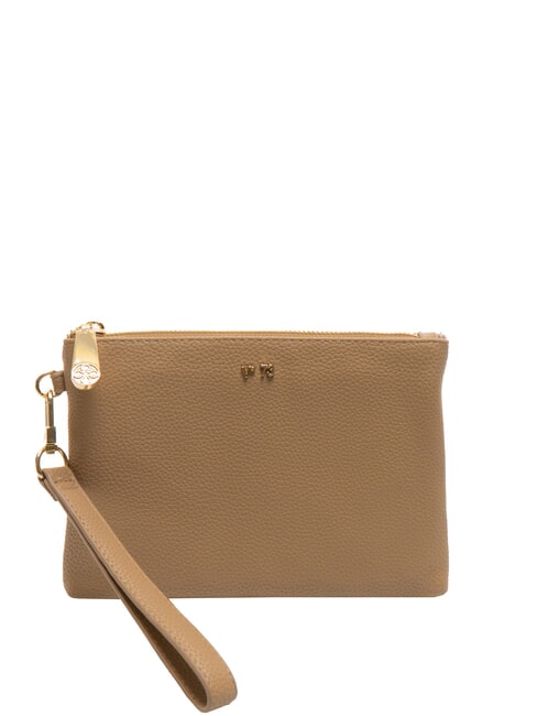 V73 VIVIENNE Pochette piatta con polsierina beige - Borse Donna