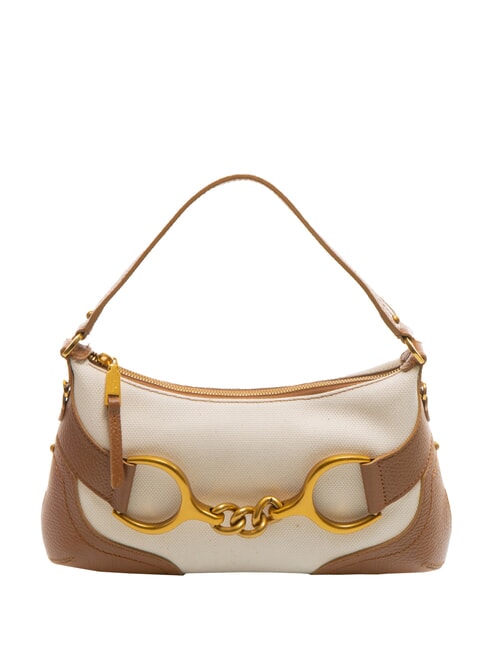 TOSCA BLU CECILIA Borsa a spalla in canvas con tracolla CUOIO - Borse Donna