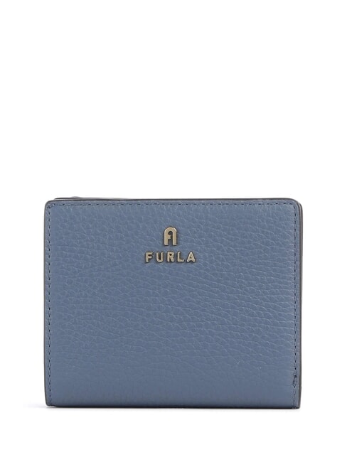 FURLA CAMELIA Portafoglio compatto pelle vitello denim - Portafogli Donna