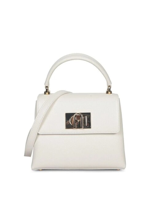 FURLA 1927 Mini bag a mano, con tracolla, in pelle PANNA - Borse Donna