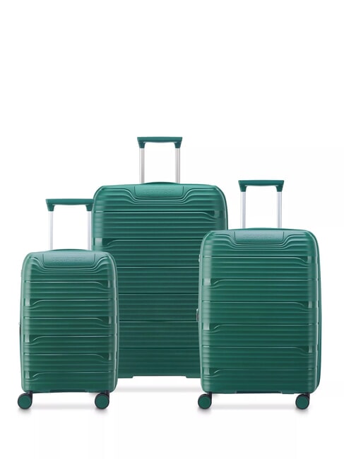 DELSEY SECURITECH DUNE Set 3 trolley: cabin, medio, grande espandibili iguana - Set Trolley