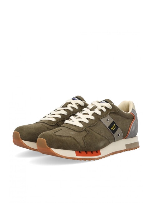 BLAUER QUEENS Sneakers running military/grey - Scarpe Uomo