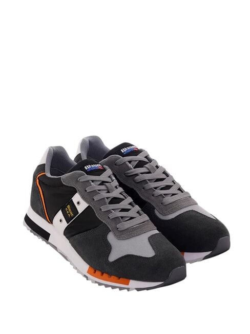 BLAUER QUEENS Sneakers running black/grey - Scarpe Uomo
