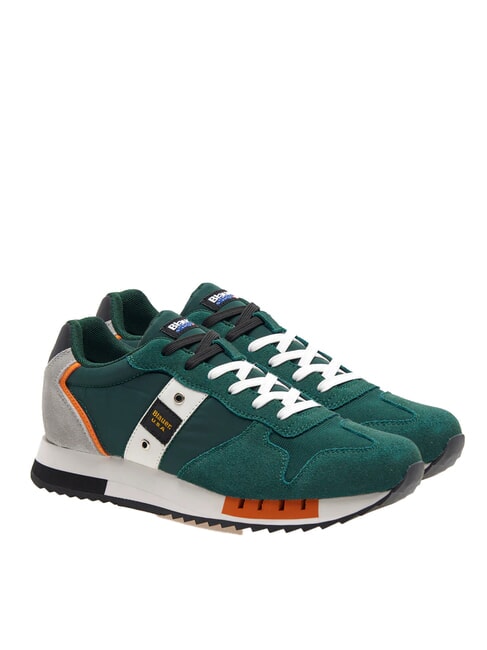 BLAUER QUEENS Sneakers running green/black - Scarpe Uomo
