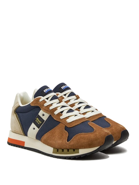 BLAUER QUEENS Sneakers running cognac/navy - Scarpe Uomo