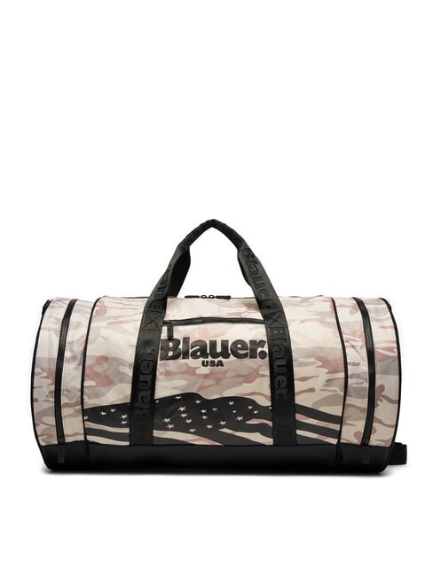 BLAUER AMERICAN Borsone grande con tracolla camouflage beige - Borsoni