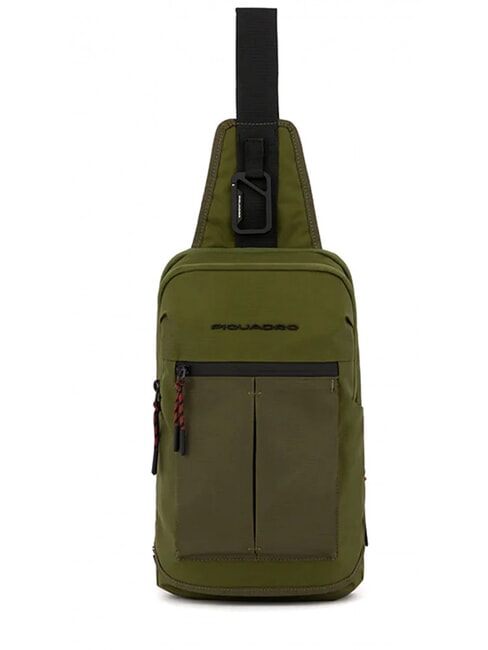 PIQUADRO ARNE Borsello zaino monospalla VERDE - Tracolle Uomo
