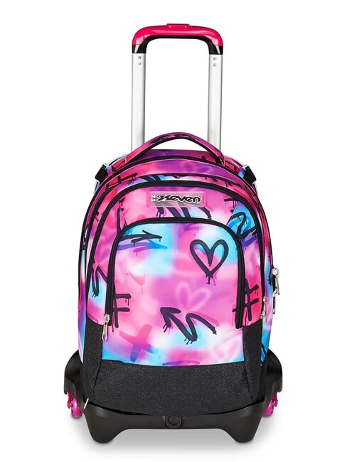 SEVEN PAINT GIRL JACK 3WD Trolley 2 Zaini sganciabili, 3 ruote RHODAMINE RED - Zaini con carrello