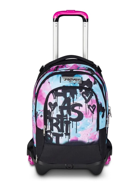 SEVEN GRAFFITI GIRL JACK 3WD Trolley 2 Zaini sganciabili, 3 ruote dusk - Zaini con carrello