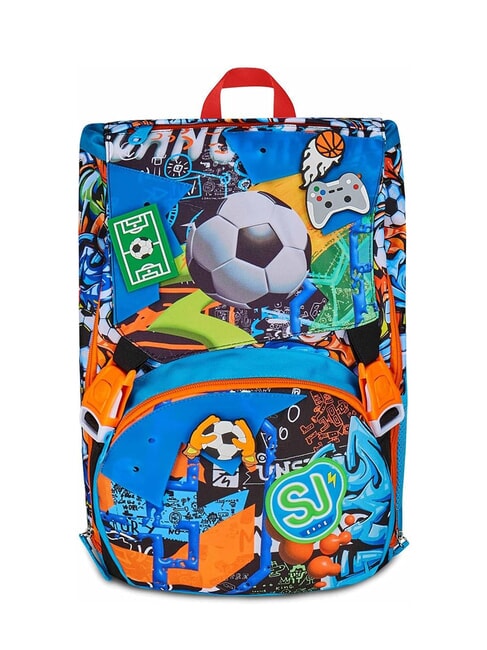 SJGANG TINYPATCH BOY Zaino espandibile con patch bright turquoise - Zaini Scuola & Tempo Libero