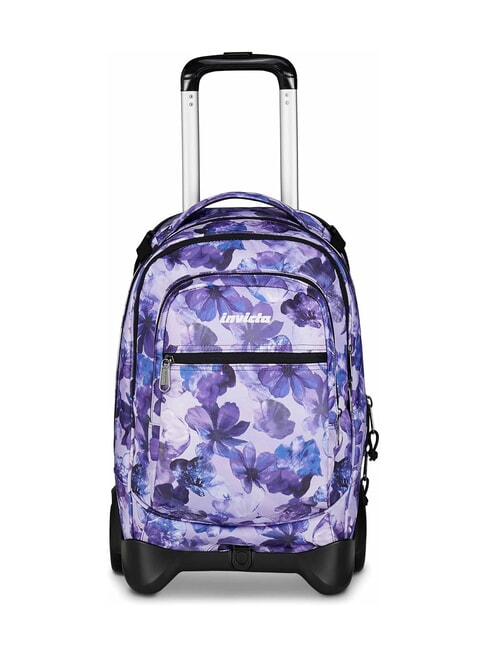INVICTA PLUG FANTASY Zaino trolley sganciabile, porta pc 14" lily flowers - Zaini con carrello