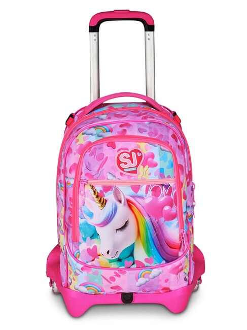 SJGANG FLYUNICORN GIRL 3WD Trolley Zaino sganciabile, 3 ruote fuxiafluo - Zaini con carrello