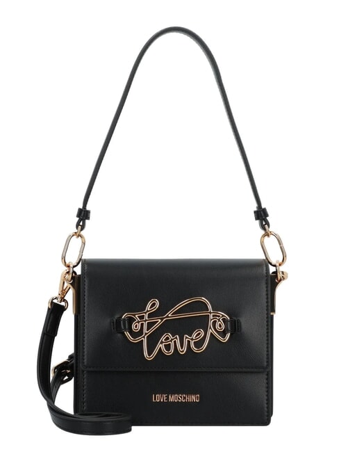 LOVE MOSCHINO CURSIVE LOGO Borsa a spalla con tracolla Nero - Borse Donna