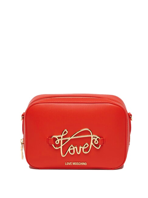 LOVE MOSCHINO CURSIVE LOGO Borsa camera case a tracolla ROSSO - Borse Donna