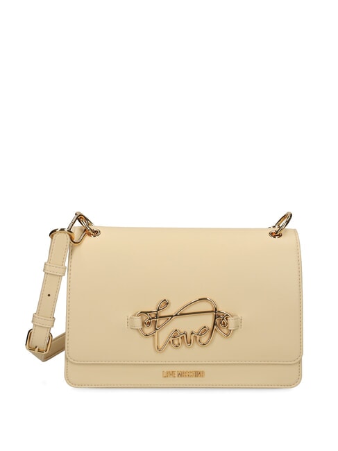 LOVE MOSCHINO CURSIVE LOGO Borsa a spalla beige - Borse Donna
