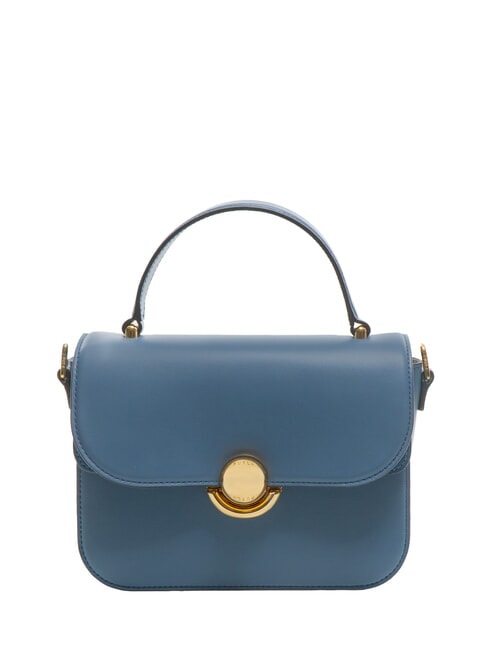 FURLA SFERA Borsa cartelletta in pelle con tracolla denim - Borse Donna