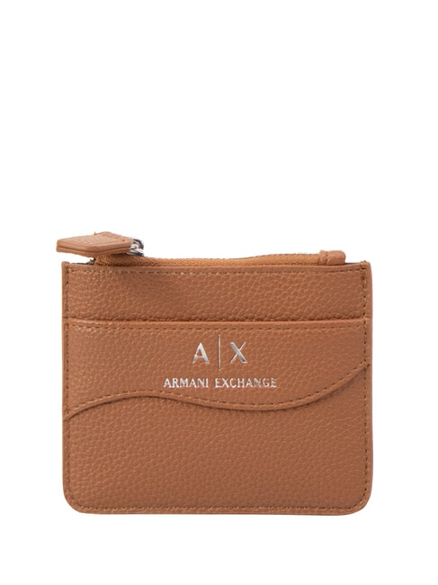 ARMANI EXCHANGE A|X Porta carte con zip whisky - Portafogli Donna