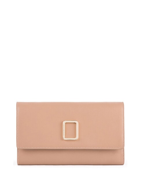 PIQUADRO FREEDOM Portafoglio pochette in pelle BEIGE - Portafogli Donna