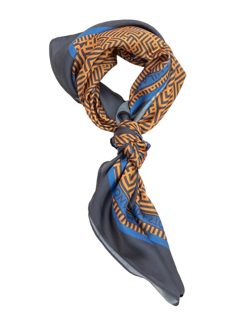 YNOT STAMPA ALL OVER Foulard quadrato in seta mustard - Sciarpe