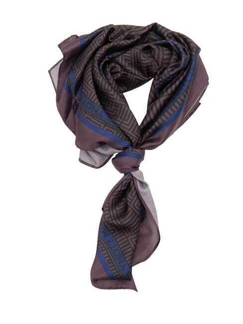 YNOT STAMPA ALL OVER Foulard quadrato in seta wine - Sciarpe