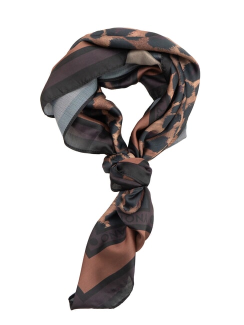 YNOT STAMPA ALL OVER Foulard quadrato in seta leopard - Sciarpe