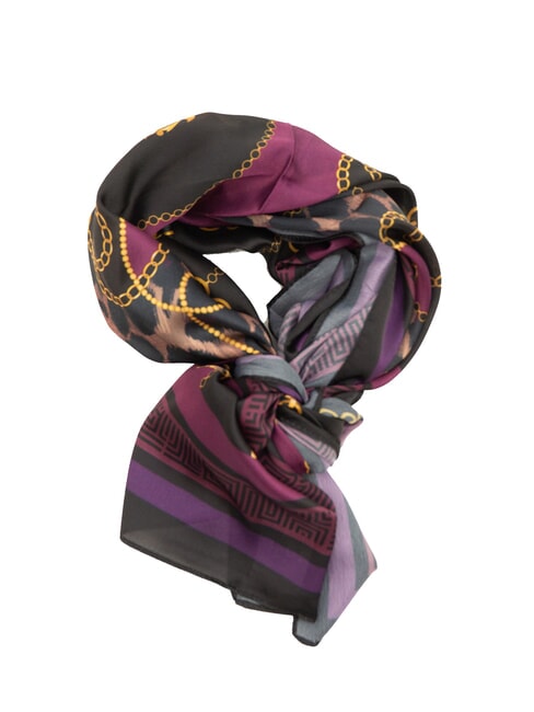 YNOT STAMPA ALL OVER Foulard quadrato in seta leo chain - Sciarpe