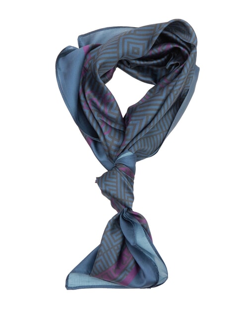 YNOT STAMPA ALL OVER Foulard quadrato in seta NERO - Sciarpe
