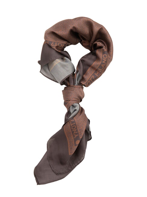 YNOT STAMPA ALL OVER Foulard quadrato in seta bronze - Sciarpe
