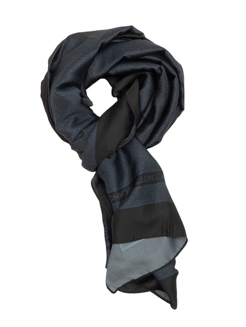 YNOT STAMPA ALL OVER Foulard rettangolare in seta NERO - Sciarpe