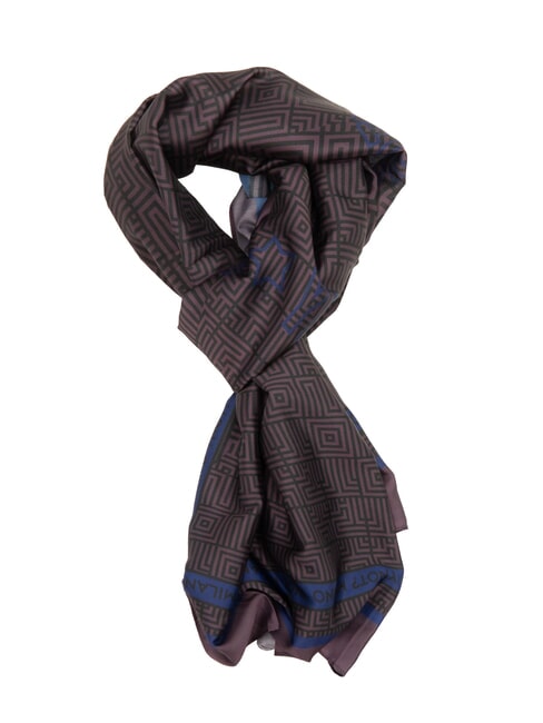 YNOT STAMPA ALL OVER Foulard rettangolare in seta bronze - Sciarpe