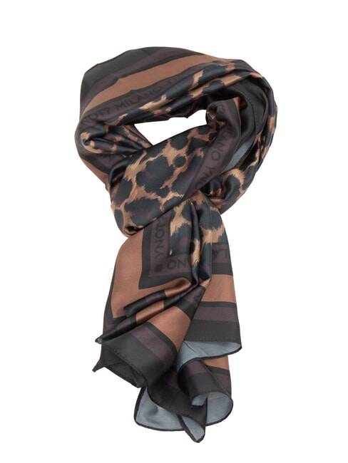 YNOT STAMPA ALL OVER Foulard rettangolare in seta leopard - Sciarpe