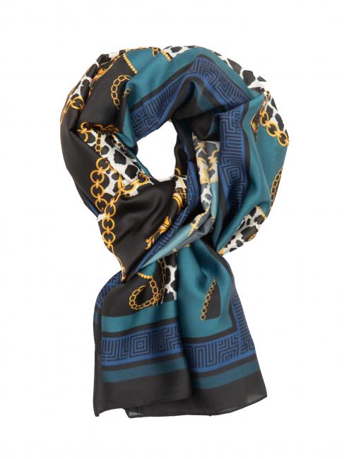 YNOT STAMPA ALL OVER Foulard rettangolare in seta pois chain - Sciarpe
