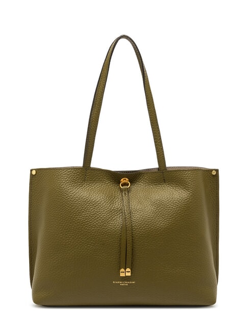 GIANNI CHIARINI EGLE Borsa shopping in pelle moss - Borse Donna
