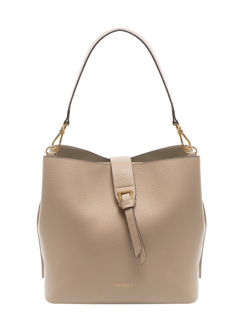 COCCINELLE ALBA Borsa a spalla in pelle martellata powder pink - Borse Donna