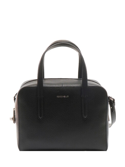 COCCINELLE SWAP Borsa bauletto in pelle martellata Nero - Borse Donna
