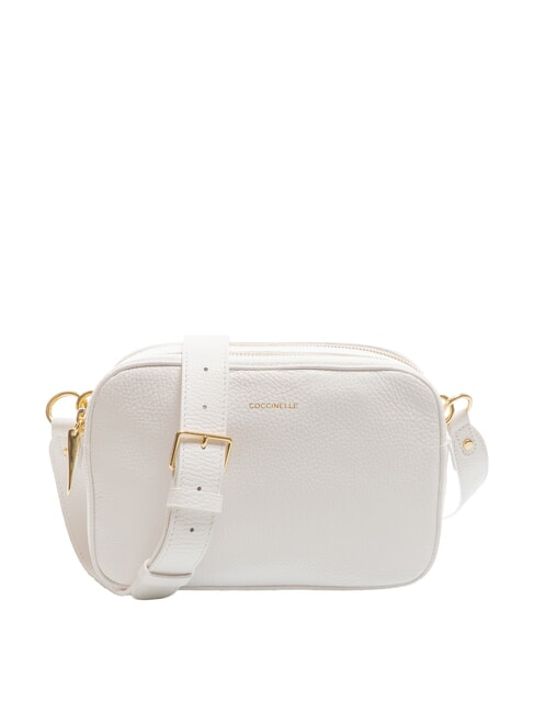 COCCINELLE ALPHA Borsa camera case in pelle martellata brillant white - Borse Donna