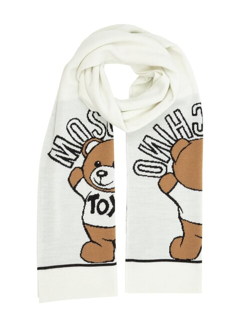 MOSCHINO TEDDY Sciarpa misto lana panna - Sciarpe