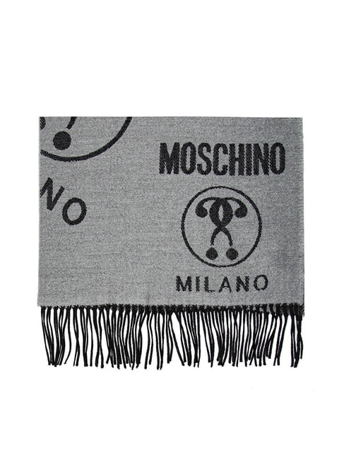 MOSCHINO JACQUARD Sciarpa con frange grigio - Sciarpe