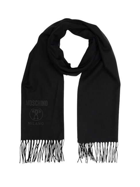 MOSCHINO BASIC Sciarpa in lana con frange nero - Sciarpe