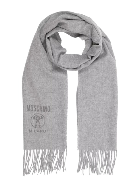 MOSCHINO BASIC Sciarpa in lana con frange grigio chiaro - Sciarpe