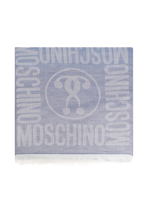 MOSCHINO LOGO ALL OVER Stola azzurro - Sciarpe