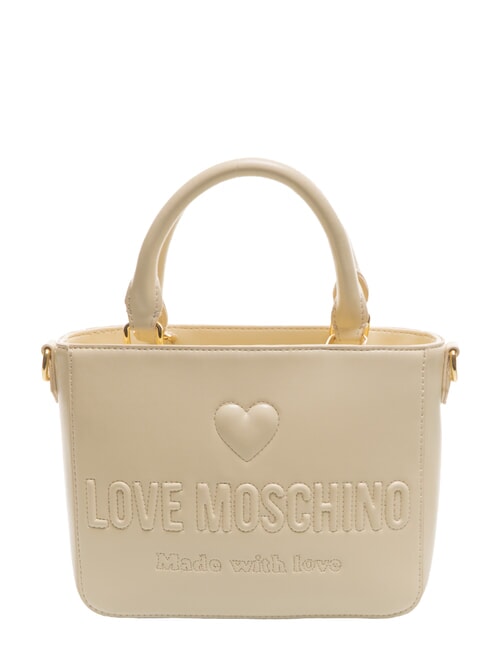 LOVE MOSCHINO MADE WITH LOVE Mini Bag a mano, con tracolla avorio - Borse Donna