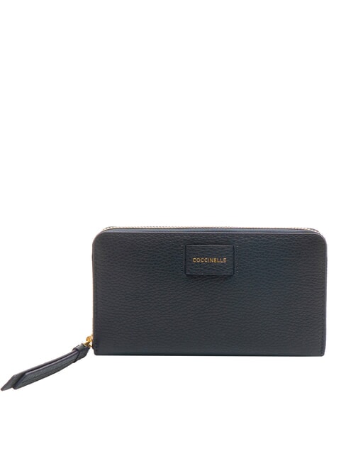 COCCINELLE VOILE Portafoglio grande zip around in pelle midnight blue - Portafogli Donna